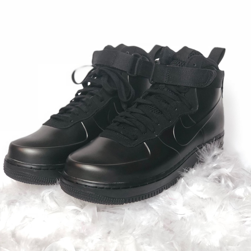 Nike mens Air Force 1 Foamposite Cup Mid  Black 9 - Picture 6 of 7